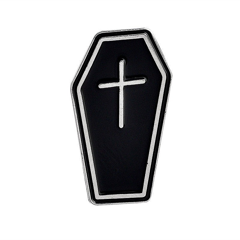 Metal 1.25″ to 1.5″ Vest / Hat / Lapel Pins – Skulls Coffins Tarot Double Axe