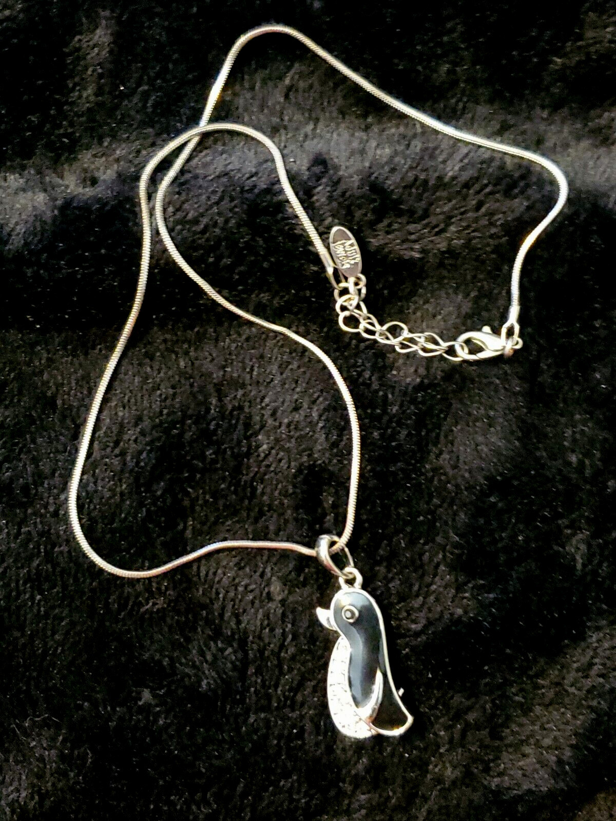 Silver Tone Penguin Charm Necklace Romance, Love, Adult Jewels