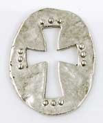 Pewter Cross Pocket Stone Prayer Token Made in USA, 1″ x 5/8″
