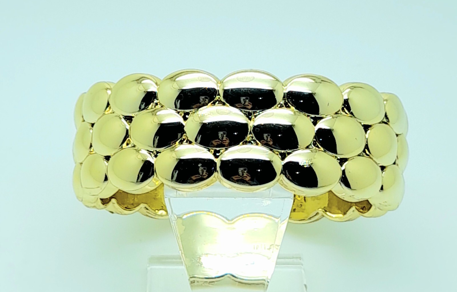 B001 Simple style Light Weight Large 1″ inch wide gold color Bangle Bracelets