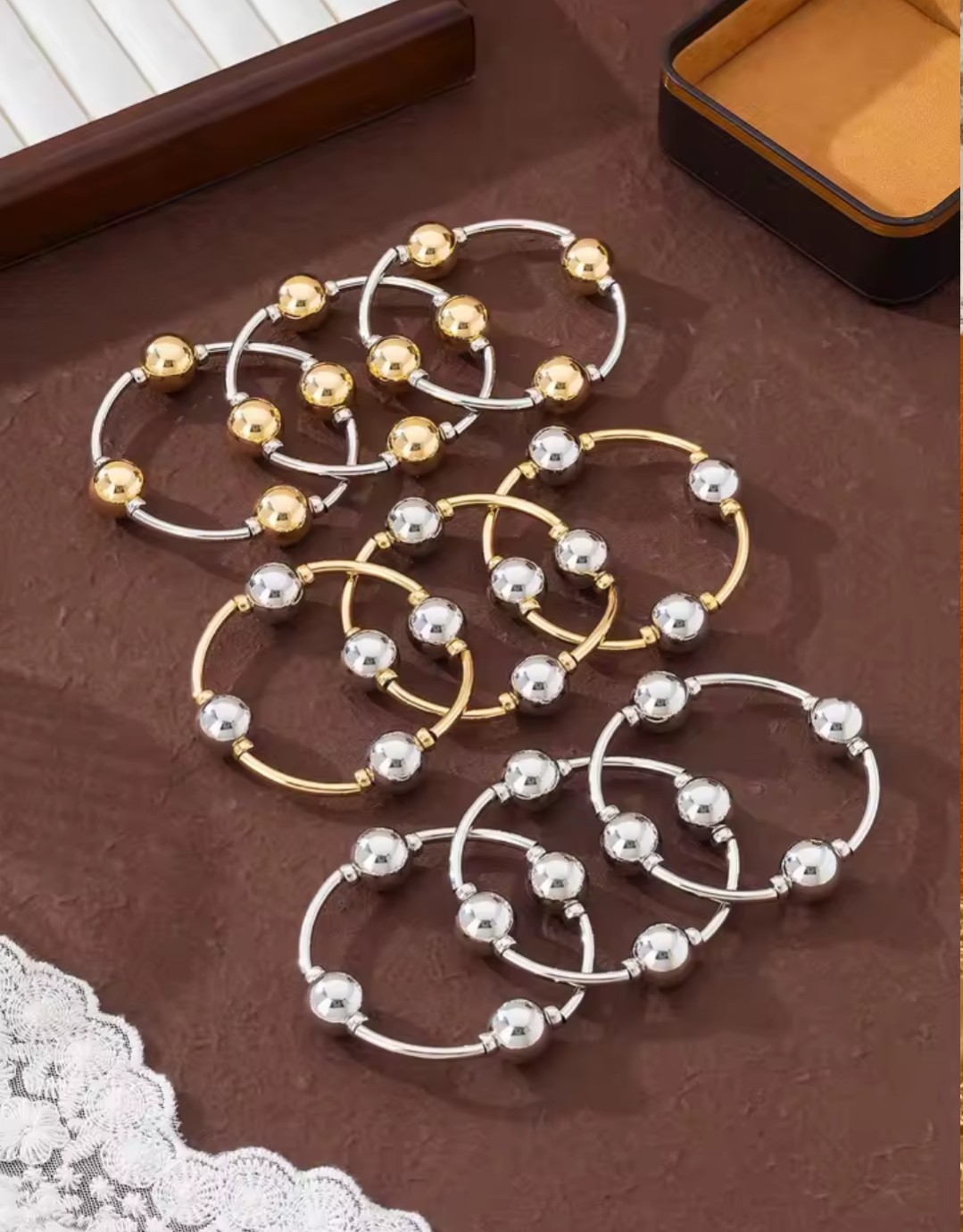 3-piece retro pearl bracelet set, European and American style