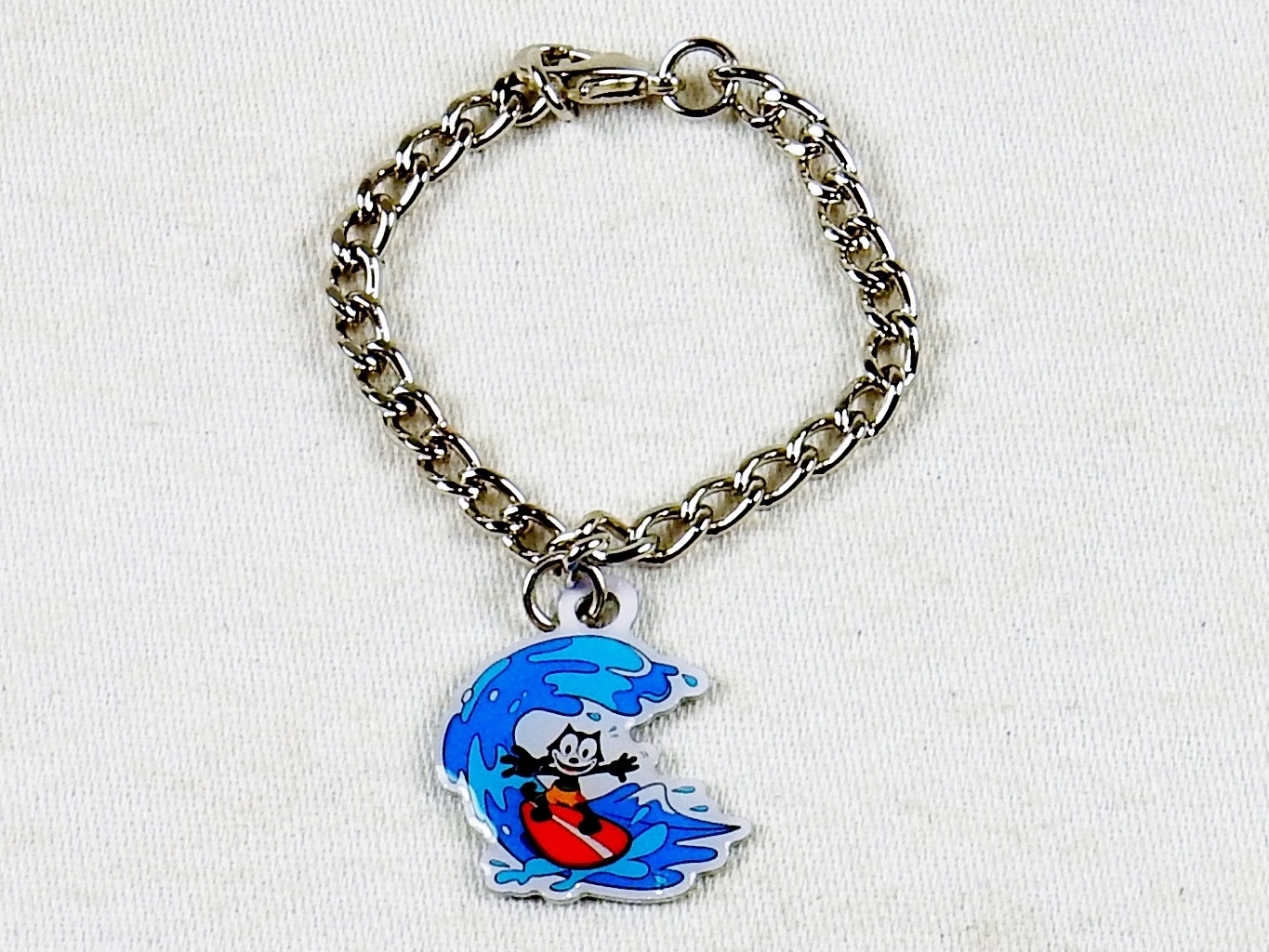 Felix The Cat Jewelry Set ~ Dog Tag, Key Ring, Bracelet 3 pcs~ #FLX-SRF-04 NEW
