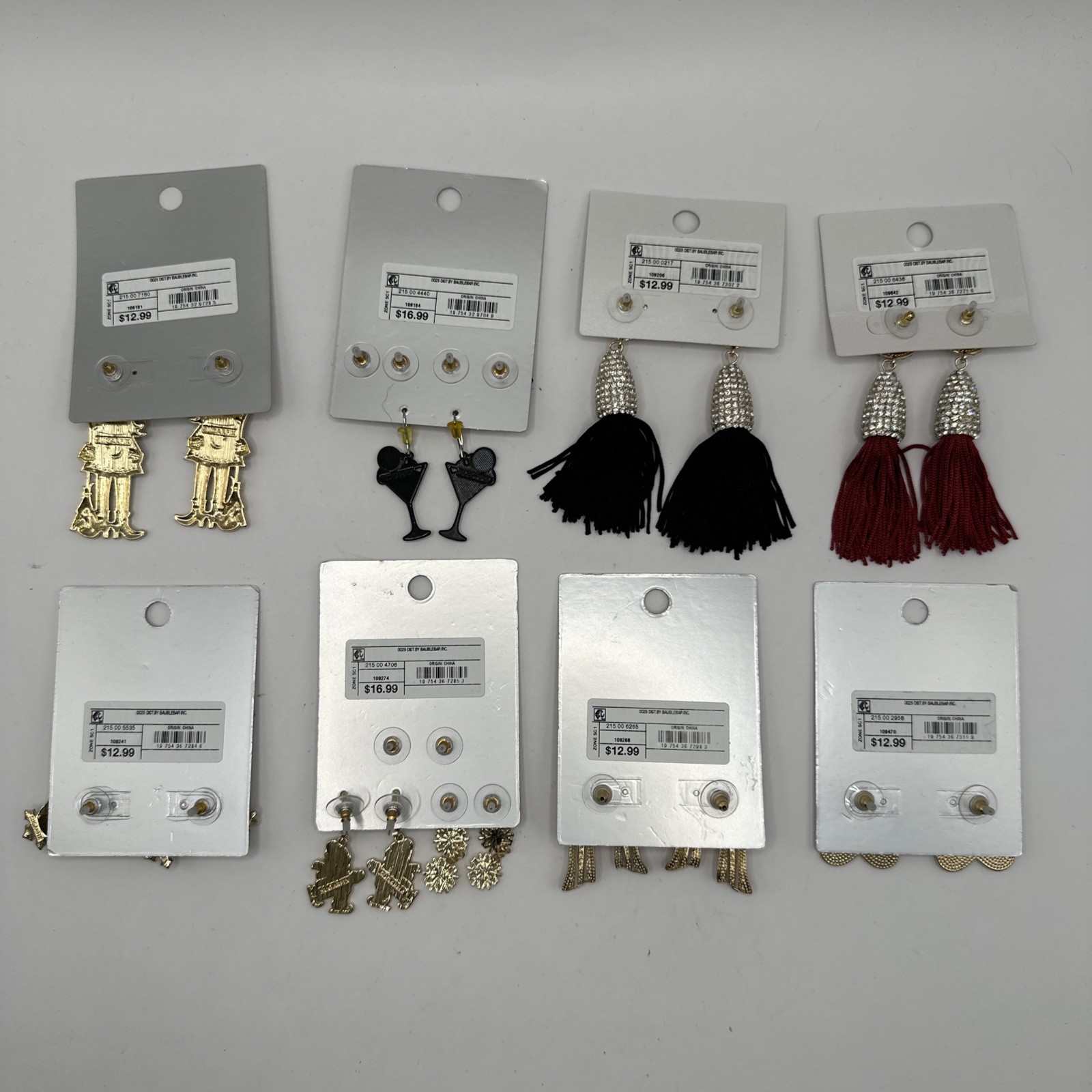 NWT 12 Pairs Sugarfix Baublebar Earrings Christmas Halloween Witch Tassel Bows