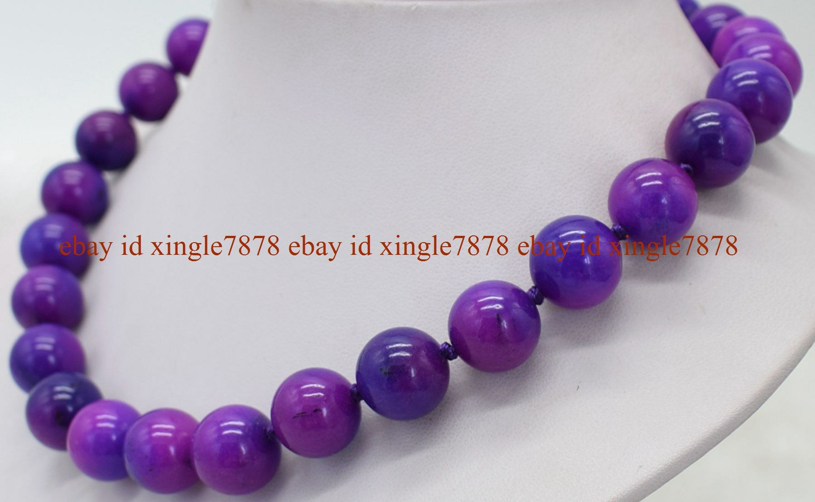 Natural 6/8/10/12/14mm Purple Sugilite Round Gemstone Beads Necklace 20″ AAA+