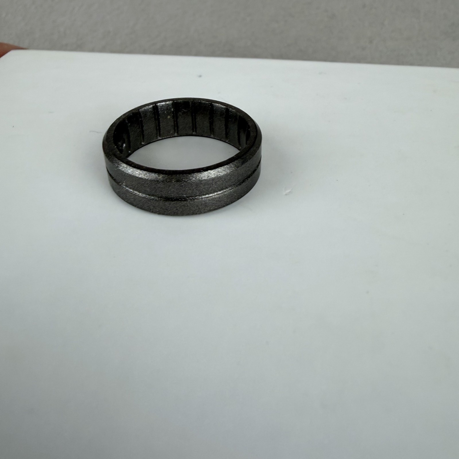 Enso Rings Platinum Gray Elements Classic Silicone Ring Contour Adult Size 10