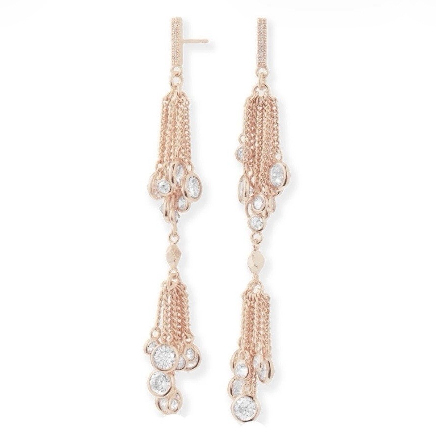 Kendra Scott Tallulah Shoulder Duster Earrings in Rose Gold (modified)