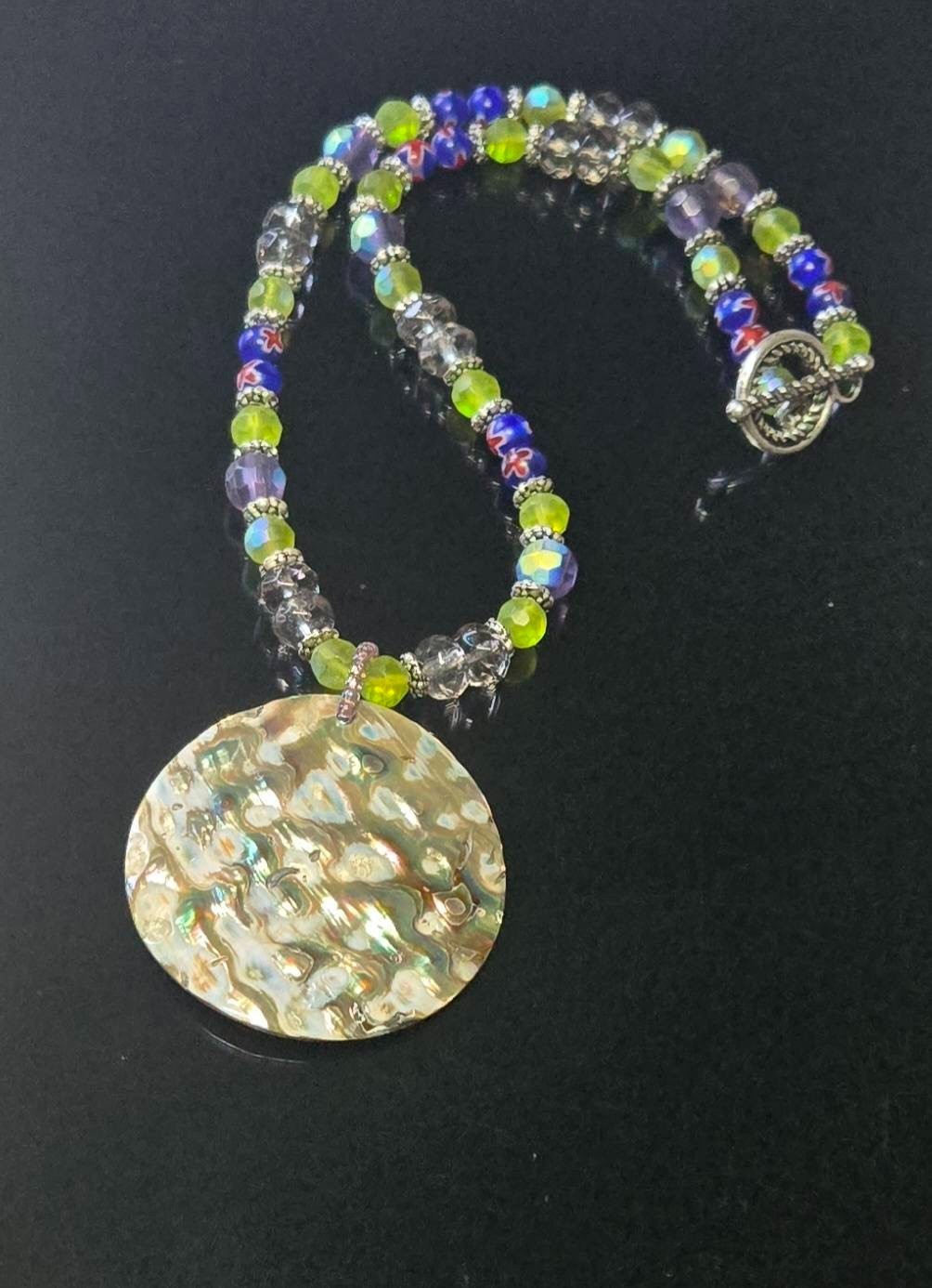 Handmade Beaded Shell Pendant Necklace Set Beach Boho Coastal Jewelry Lot 6 pc