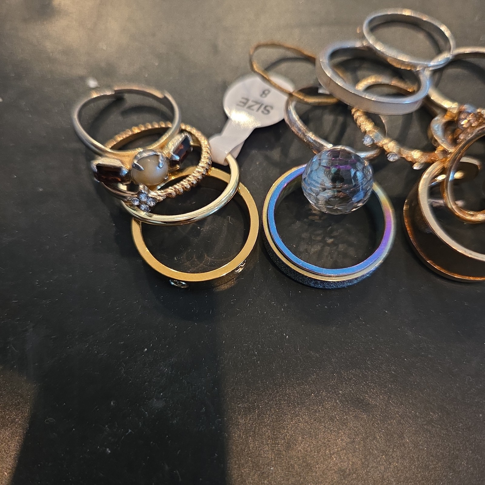Miscellaneous Rings mixed multicolor Rings Lot of 20 sz 8