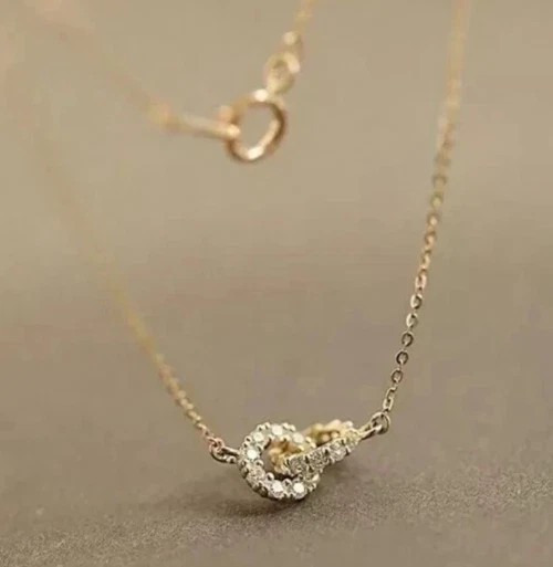 1Ct Round Cut Simulated Diamond Openable Lovely Pendant 14K Yellow Gold Plated