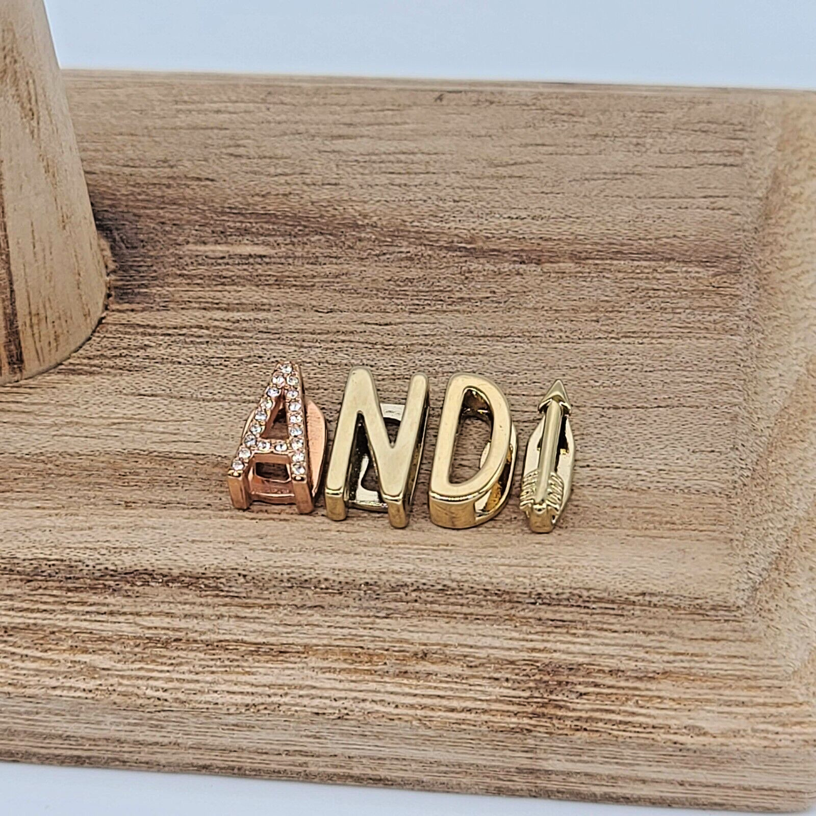 KEEP Collective Rose Gold “Pave A”, Gold “N”, “D” & “Arrow” Time Key Charm Set
