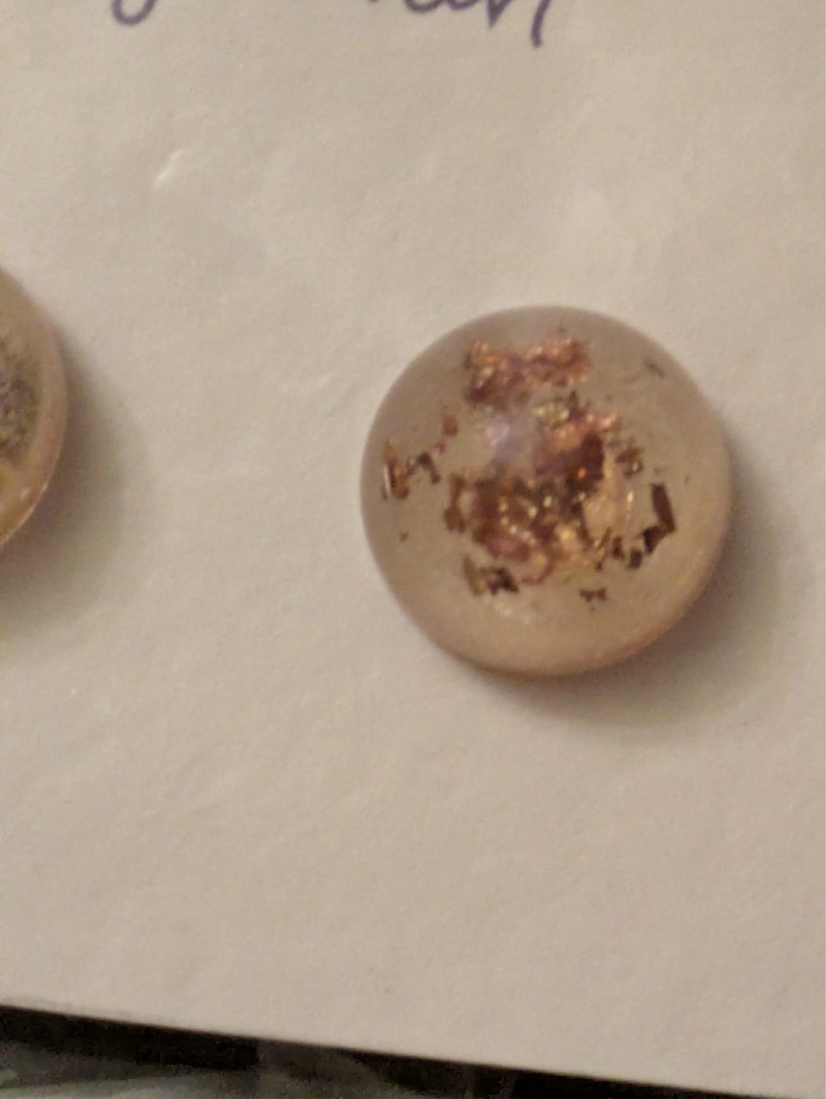 Resin Jewellery Set Earrings Necklace Rose Gold Glitter Mother’s Day Birthday