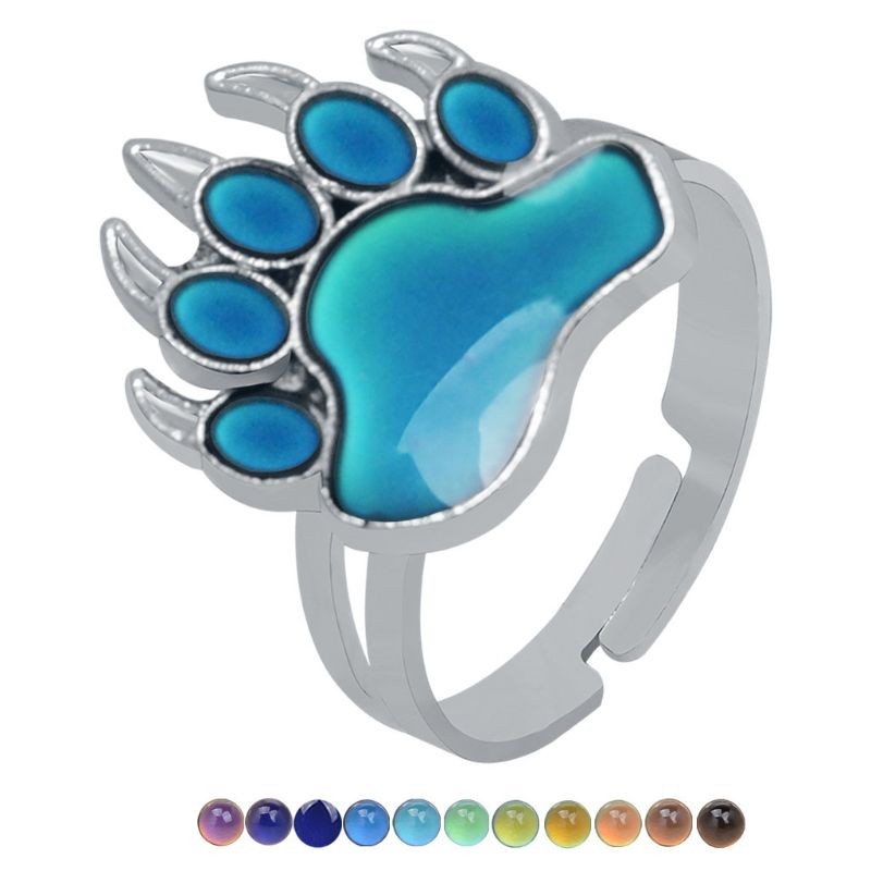 Unisex Changing Color Rings for Women Metal Mood Feeling Tracker Ring for Men
