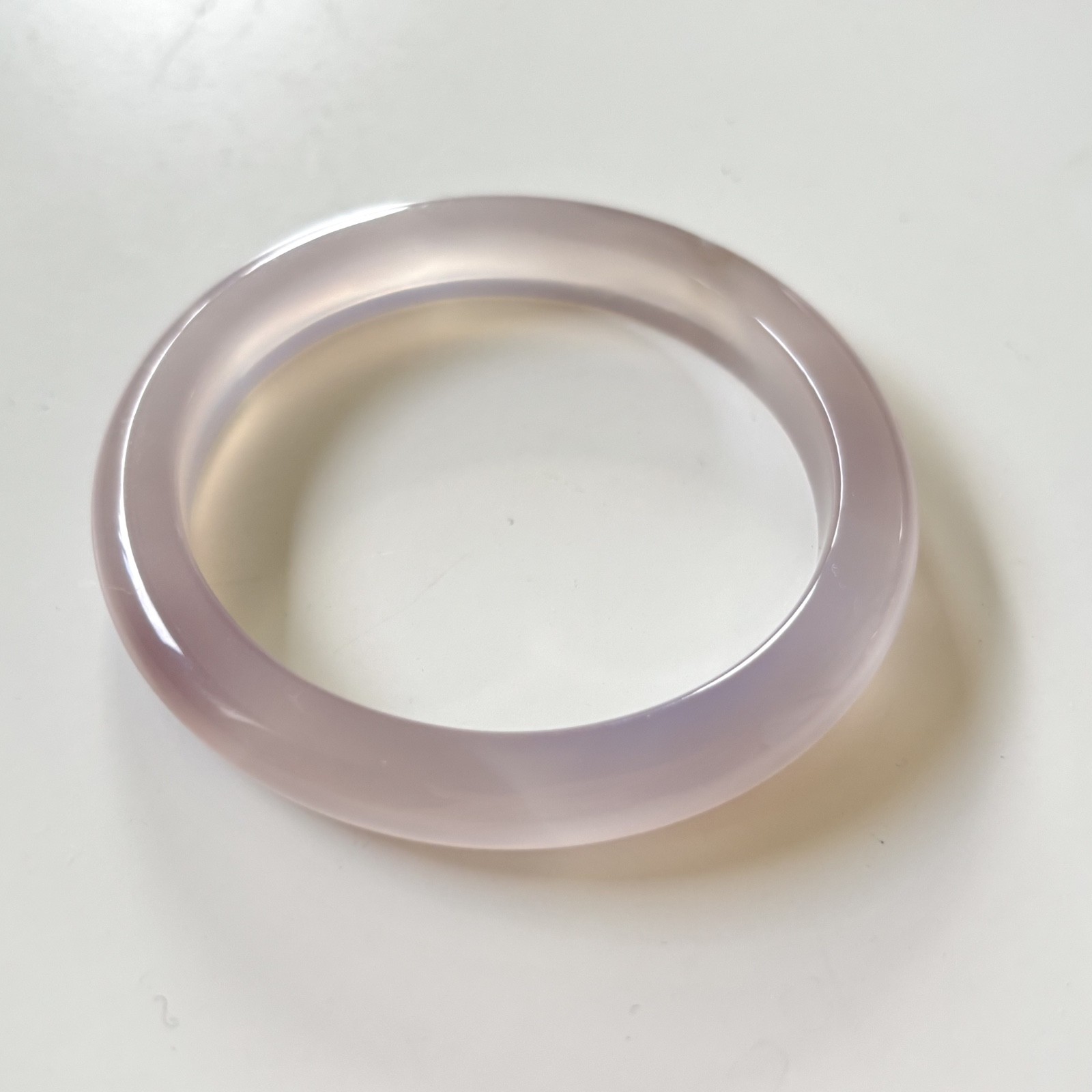 53mm Carnelian Agate Bangles Bracelets Smokey Purple Lavender Lace Agate Banding