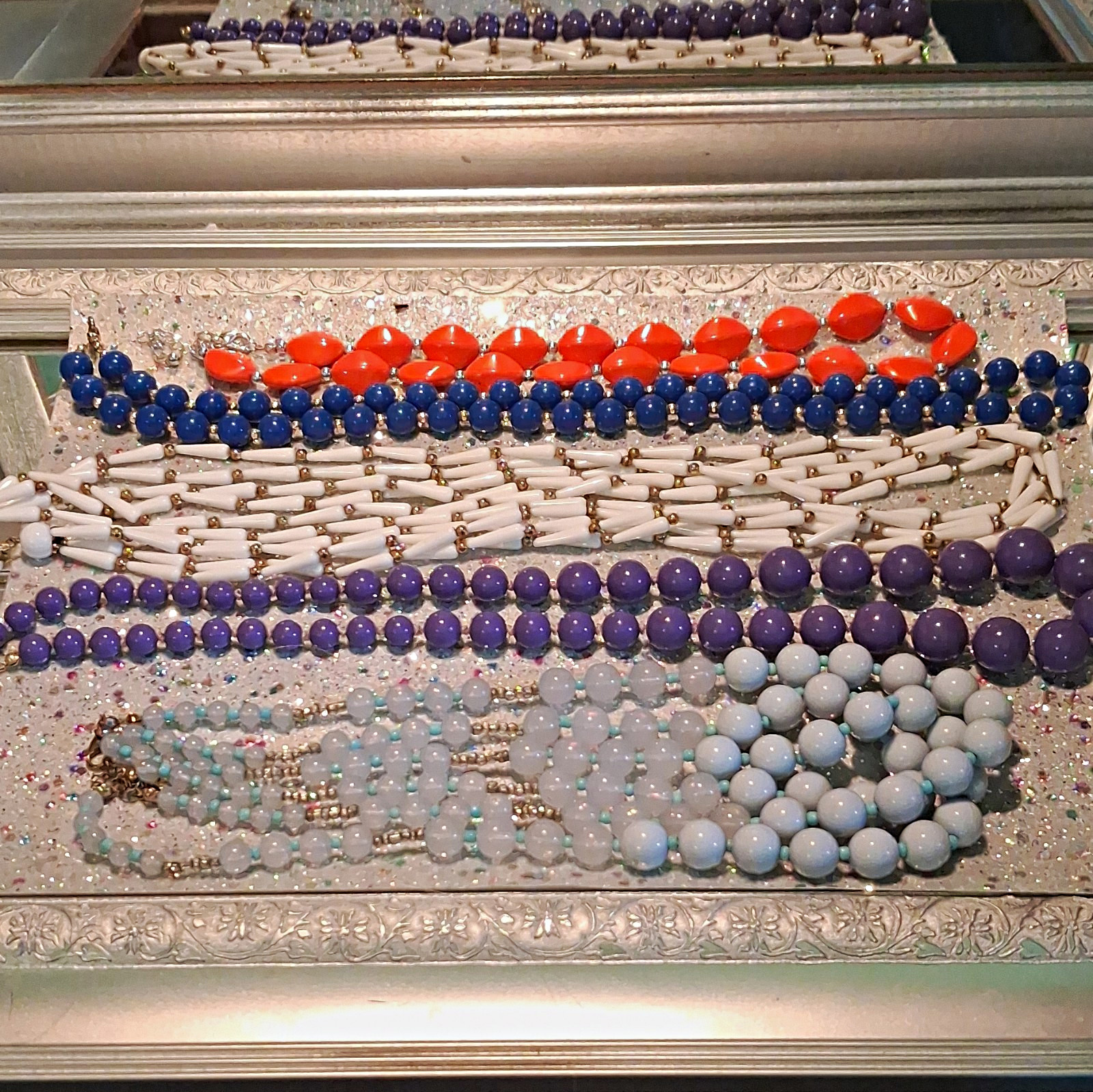 Multicolor Beaded Multi-Strand Necklace Lot Adjustable Fashion Any Occasion
