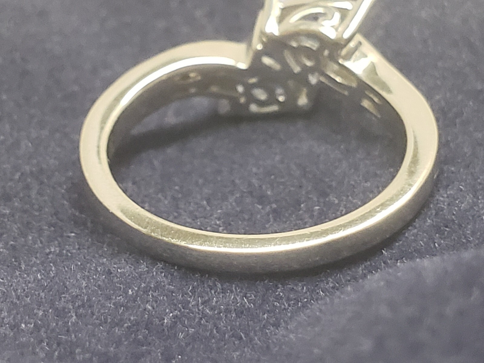 6.0mm Trillion-Cut Tanzanite and White Zircon Duo Bypass Ring in Sterling Silver