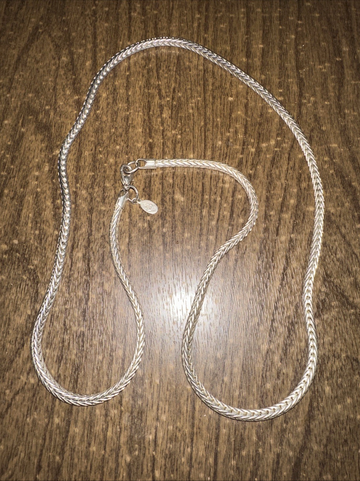 Premier Designs Silver Tone Wheat Chain Link Necklace 28” 3mm Wide 41 gm HEAVY