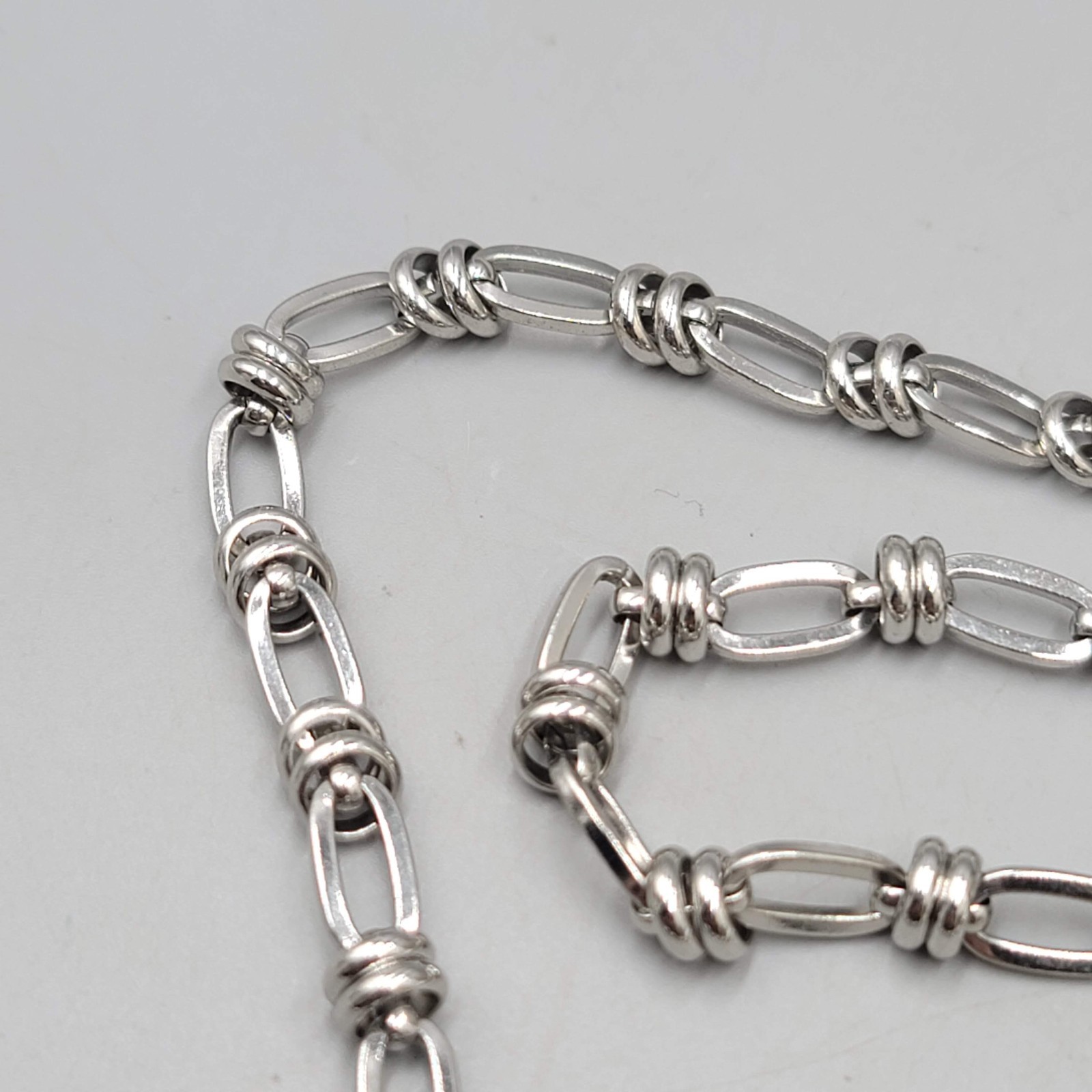 Loft Chain Necklace Silver tone Statement 36 in