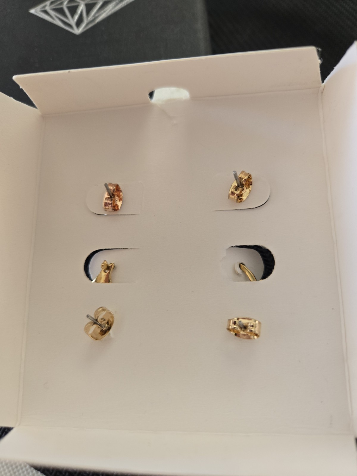 Peermont Jewelry 18k Gold Plated Stud Earrings Set(3 Pairs Of Earrings) New