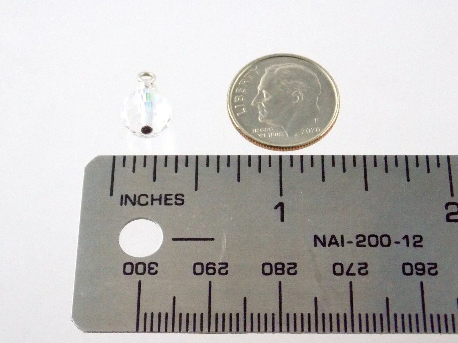 Swarovski Branded Crystal Charm Faceted Bead Iridescent Finish 7.8mm