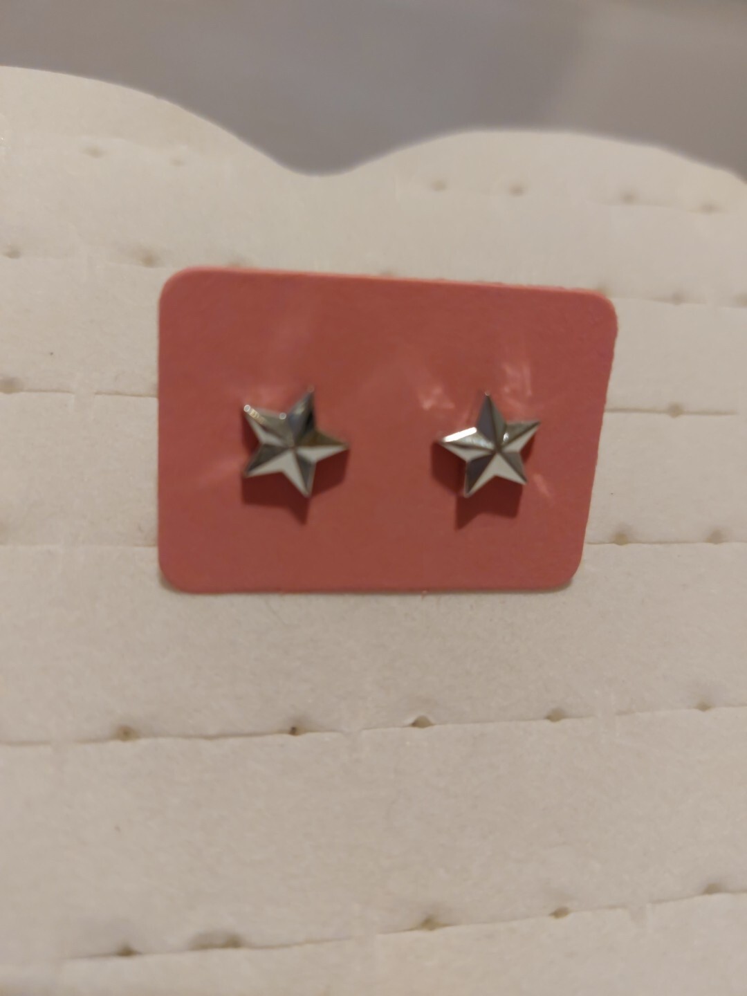 Silver Colour Star Stud Earrings (D229) New