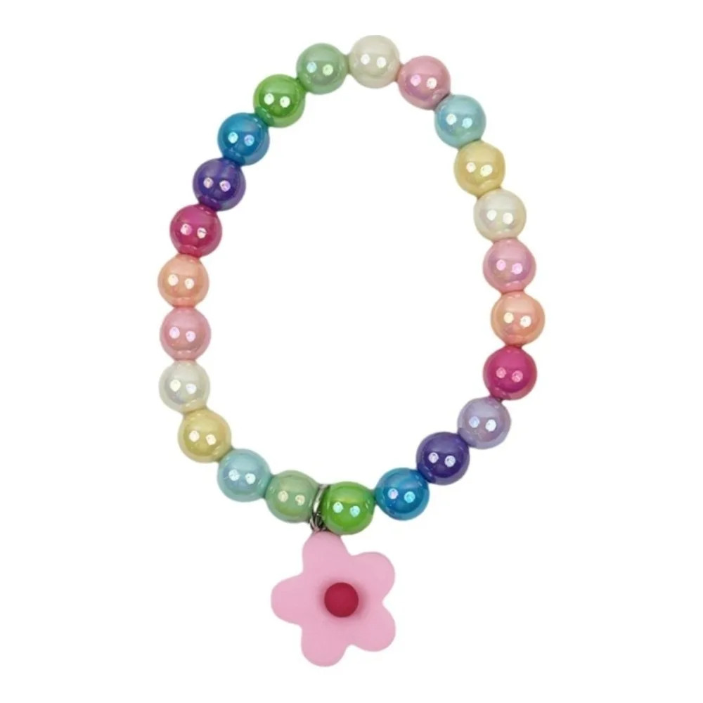 Cute Adjustable Beaded Cat Flower Pendant Candy Color Cat Pet Neck Chain Pet Jew