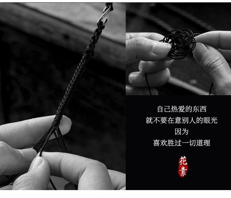 1Pc Handmade Woven Rope Purple Rope Necklace Rope Hanging Rope Necklace