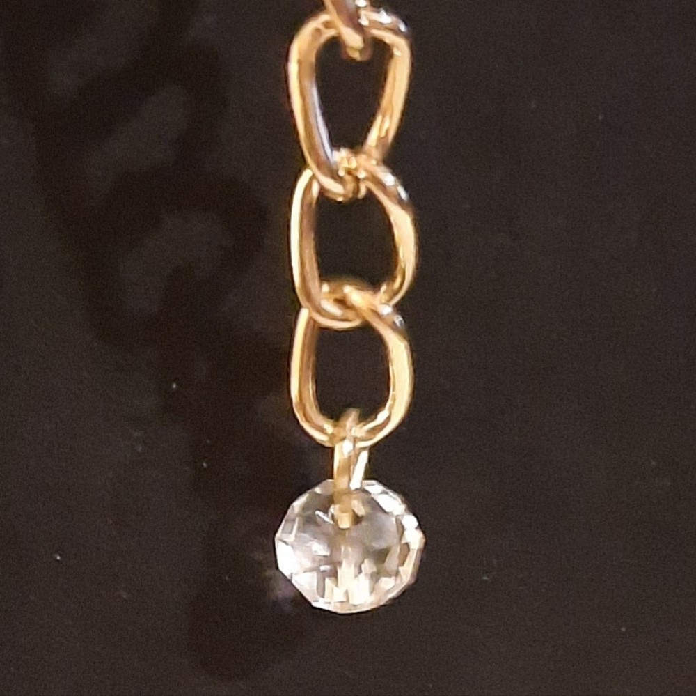 WHBM Lucite Gold bar Designer statement NECKLACE 16in to 20in