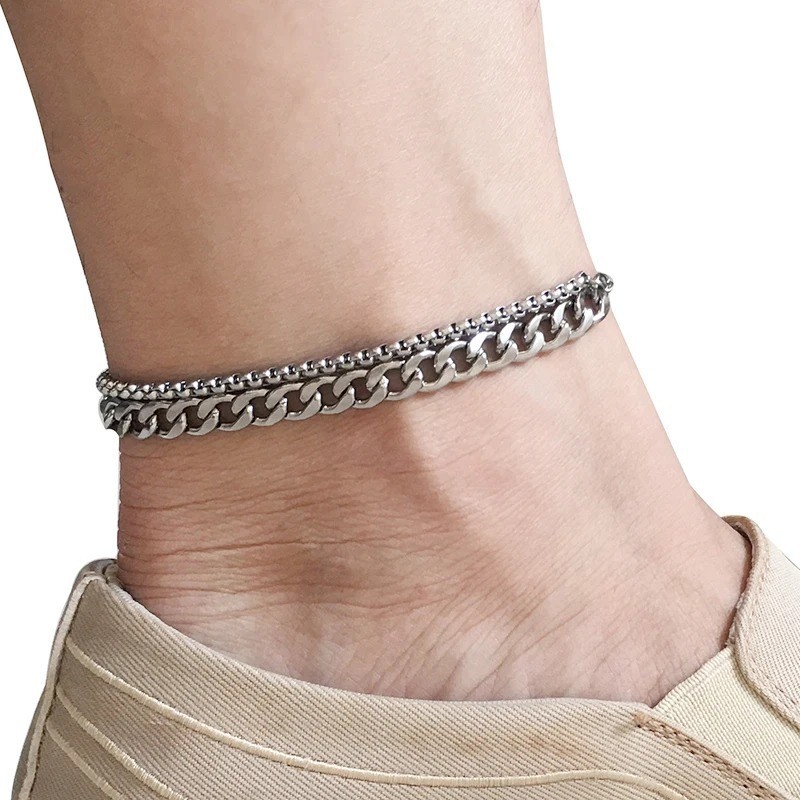 Stainless Steel Anklet Women Men Beach Foot Chain Ankle Bracelet Summer Jewelry