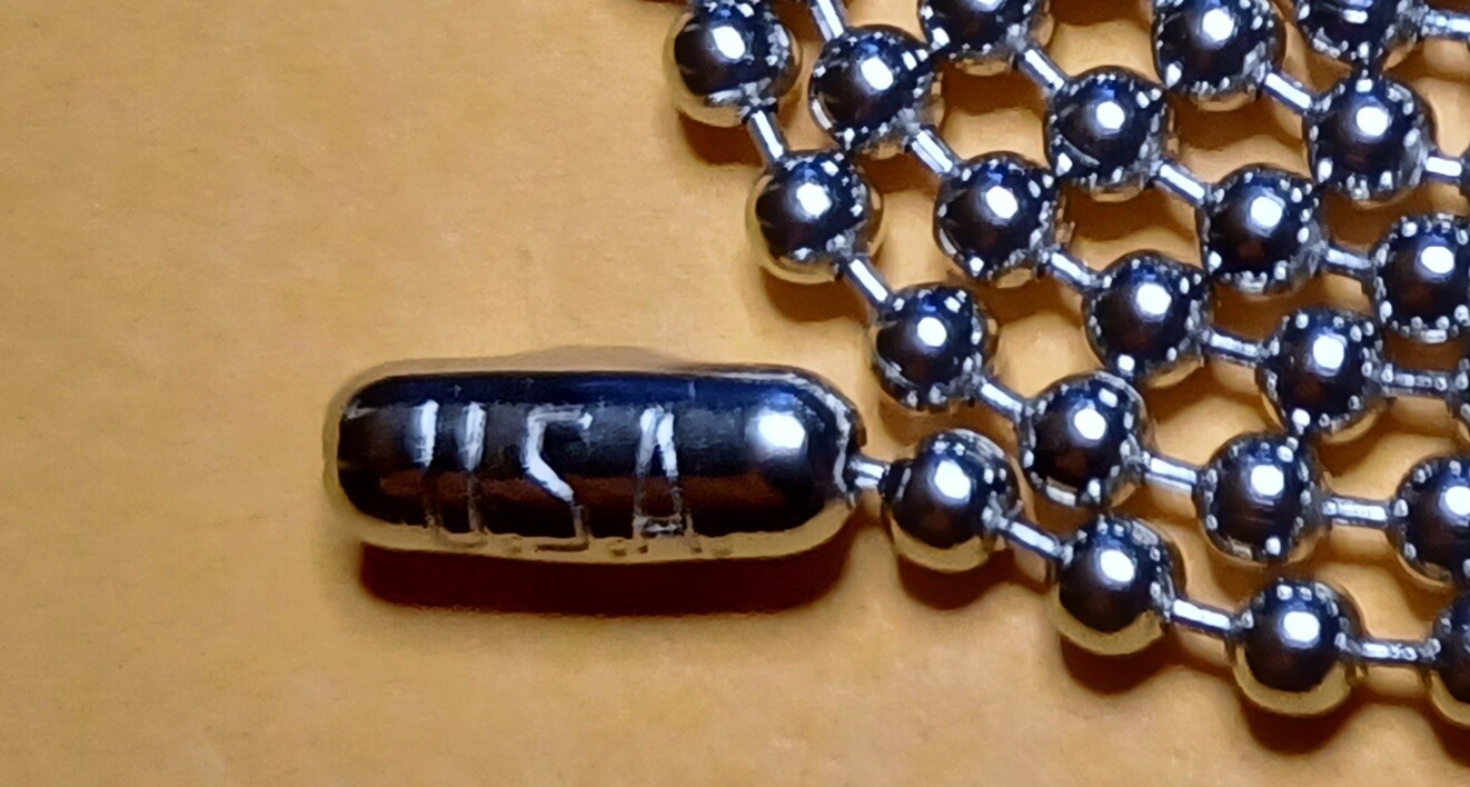 24″ Nickel Plated Steel 2.4mm Ball Bead Stylish Military Dog Tag Chain USA Made