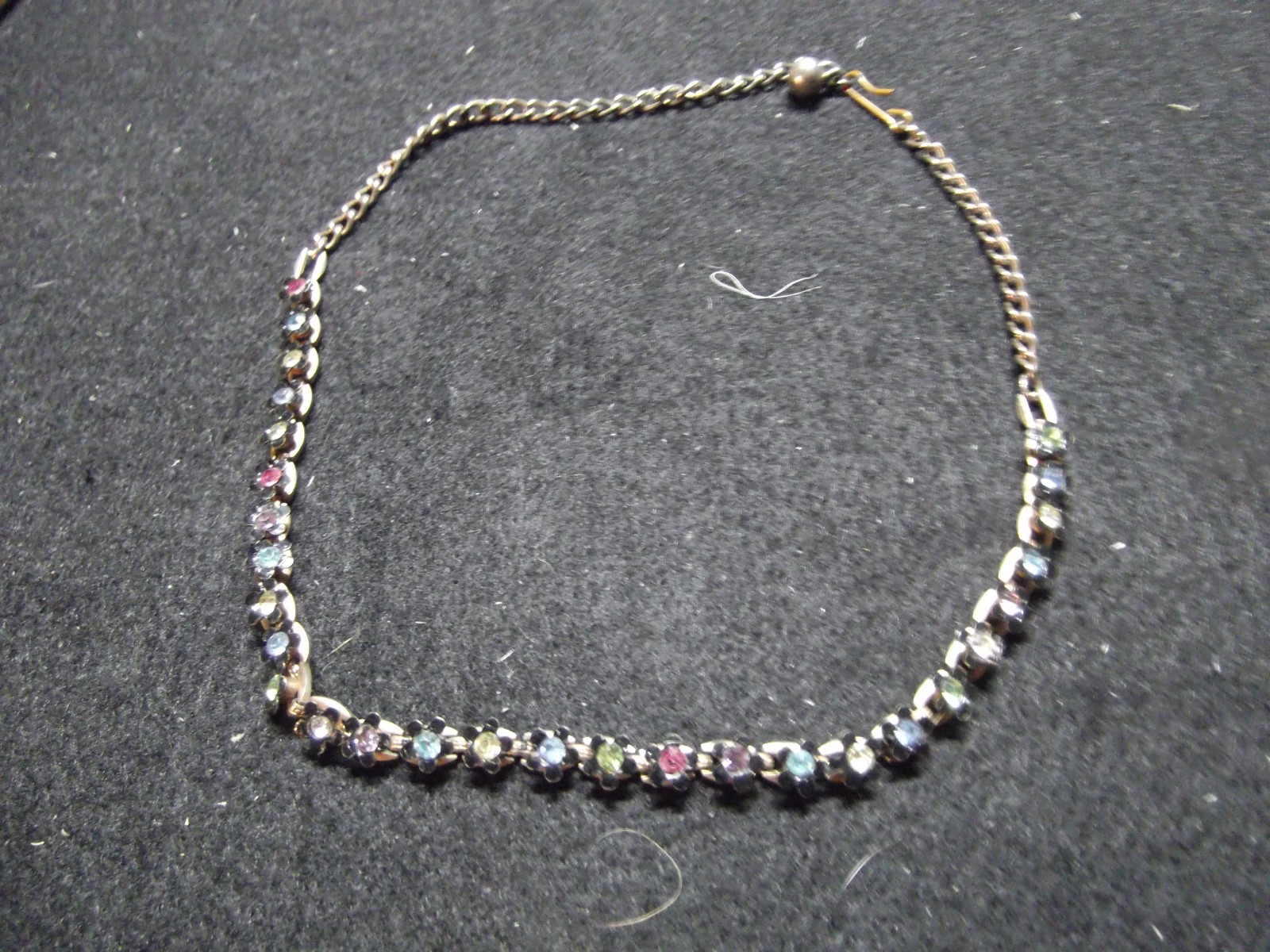 Multi Color Baguette Necklace 15″in