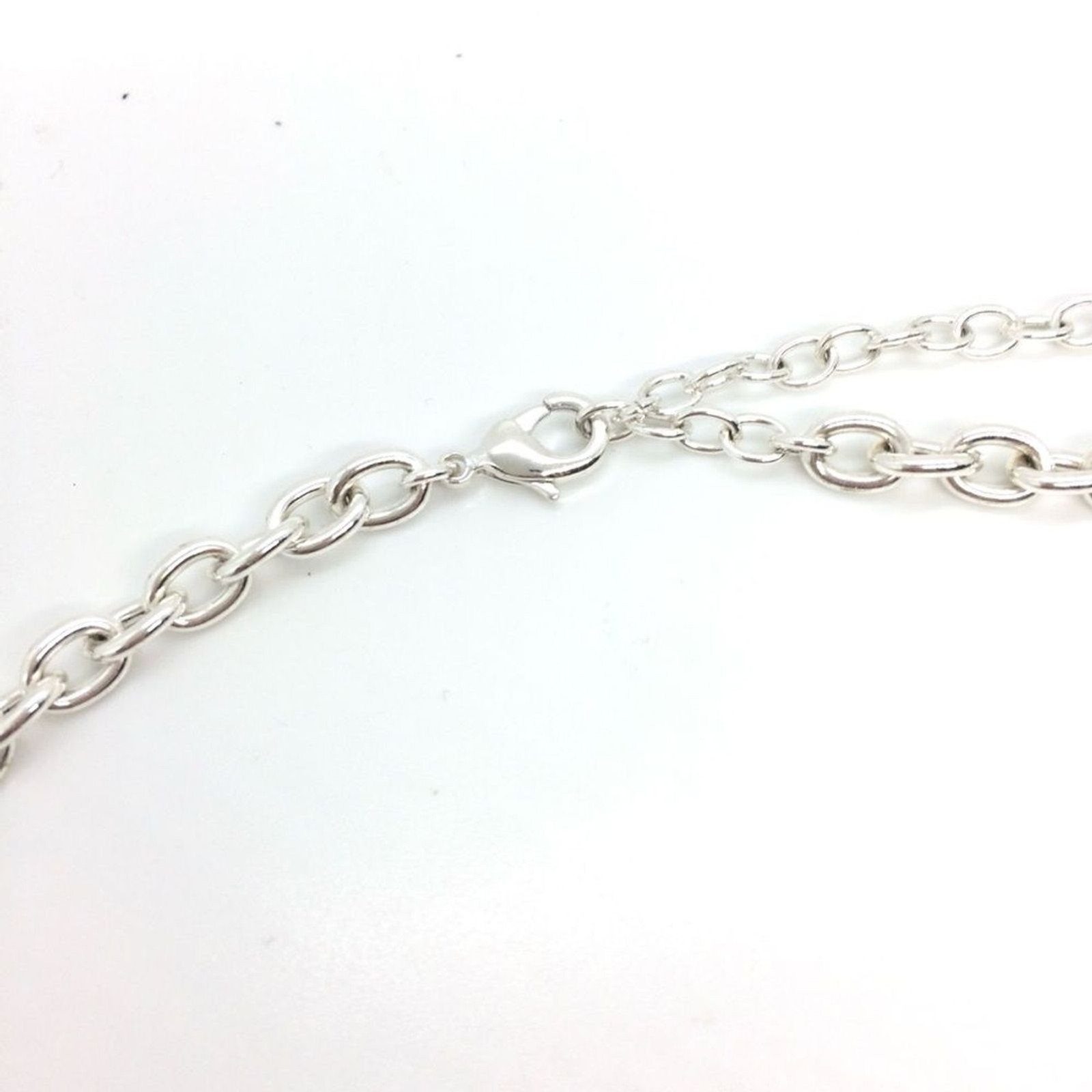 DANA BUCHMAN STATEMENT NECKLACE PEARL CABOCHON BIB COLLAR SILVER TONE REGAL