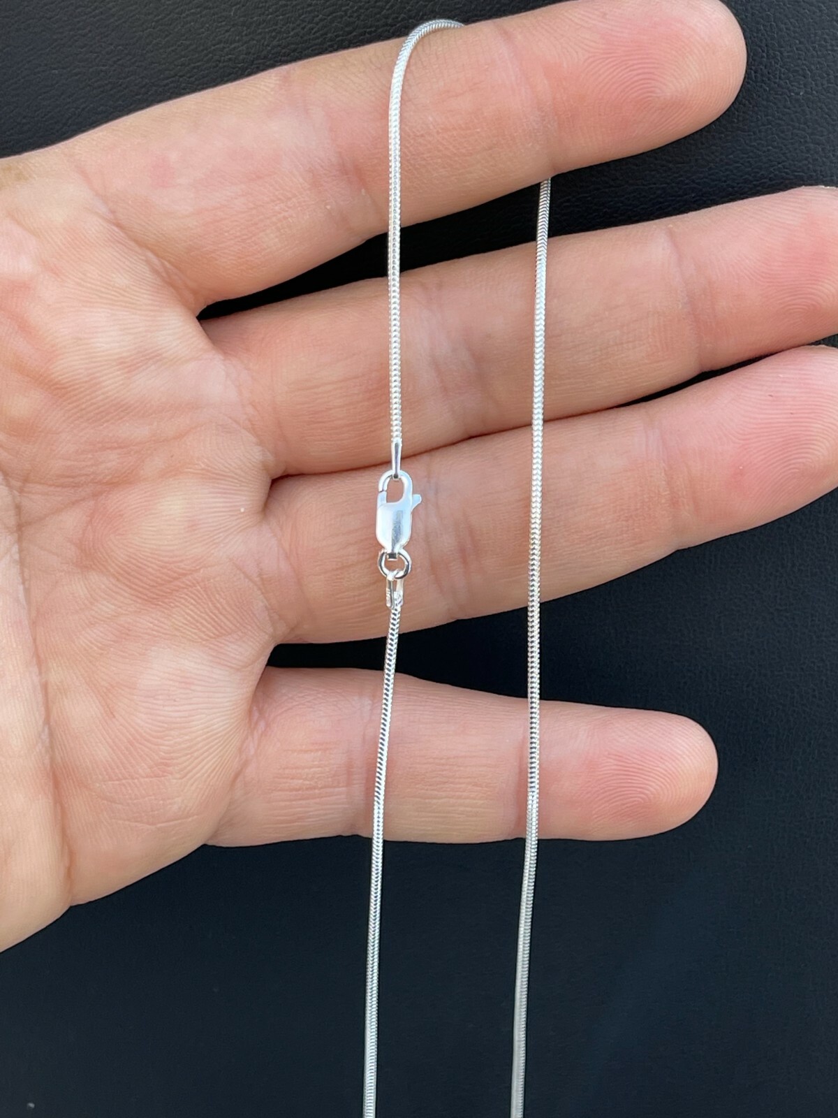 Solid 925 Sterling Silver 1.5mm Snake Chain Diamond Cut Ladies Necklace 14-30″