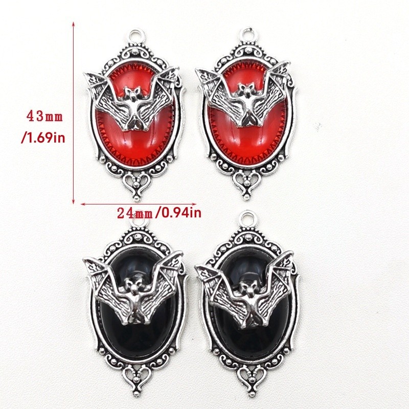 20pcs Halloween Gothic Bat Pendant Charms Vintage Jewelry Making Supplies DIY