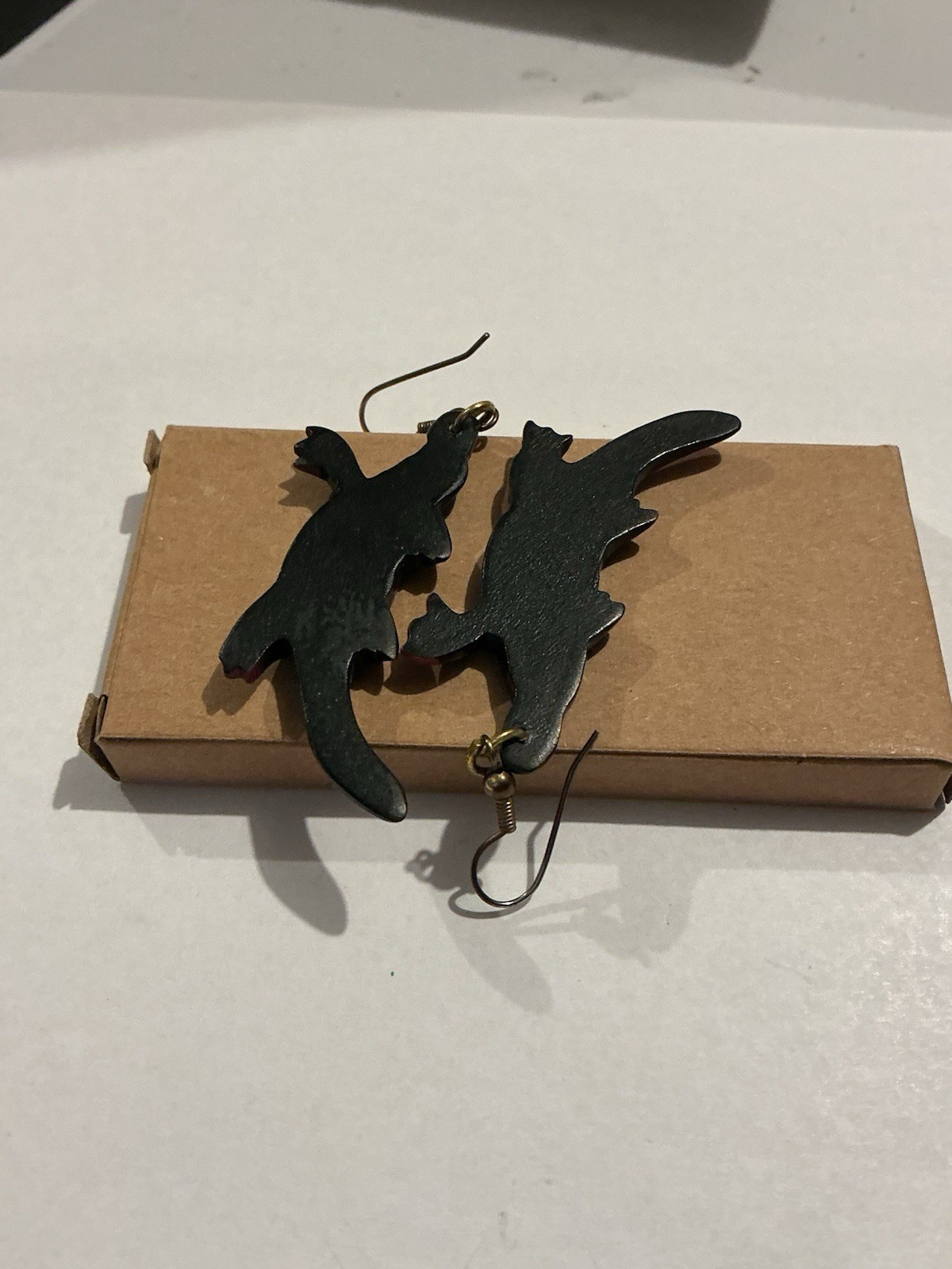 Erstwilder Aboriginal multicoloWood Lizard Dangle Hook Earrings