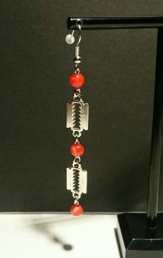 Razer Blade Beaded Earrings
