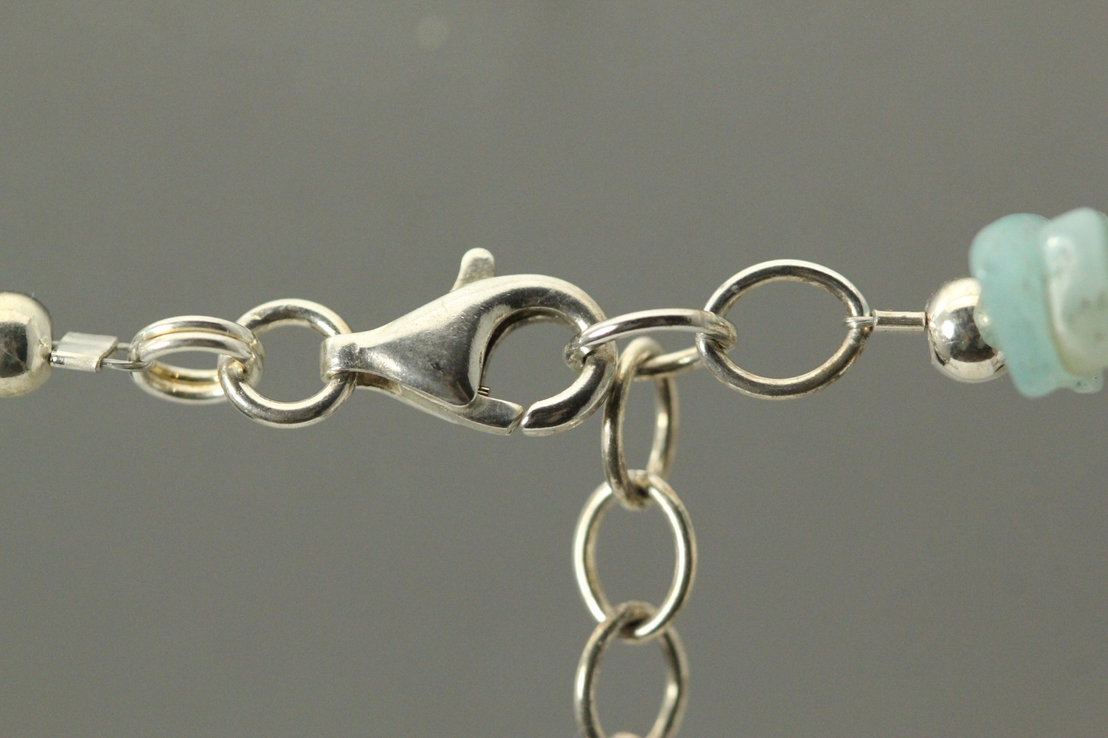 925 Sterling Silver Clasp for 17″ Amazonite Chip Necklace 51 Grams (NEC5889)