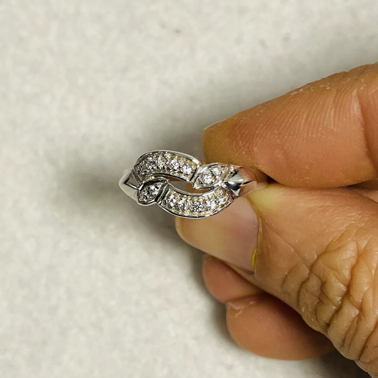 925 Silver Ring Size 8 Double Band Row Promise Engagement Wedding Anniversary