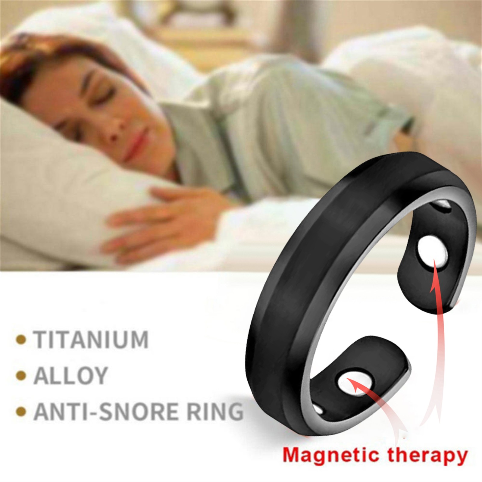 2PCS Apolloostory Lymphatic Drainage Therapeutic Magnetic Ring Women Men Care