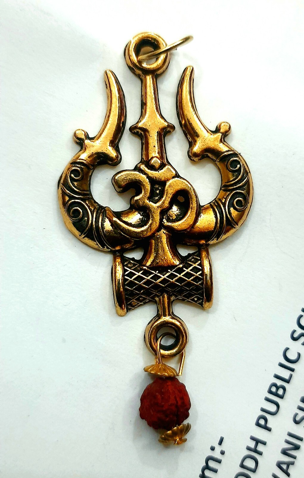 Mahakaal Rudraksha Pendant Lokit,Om Trishul Damru Shiva Pendant, Spiritual lokit