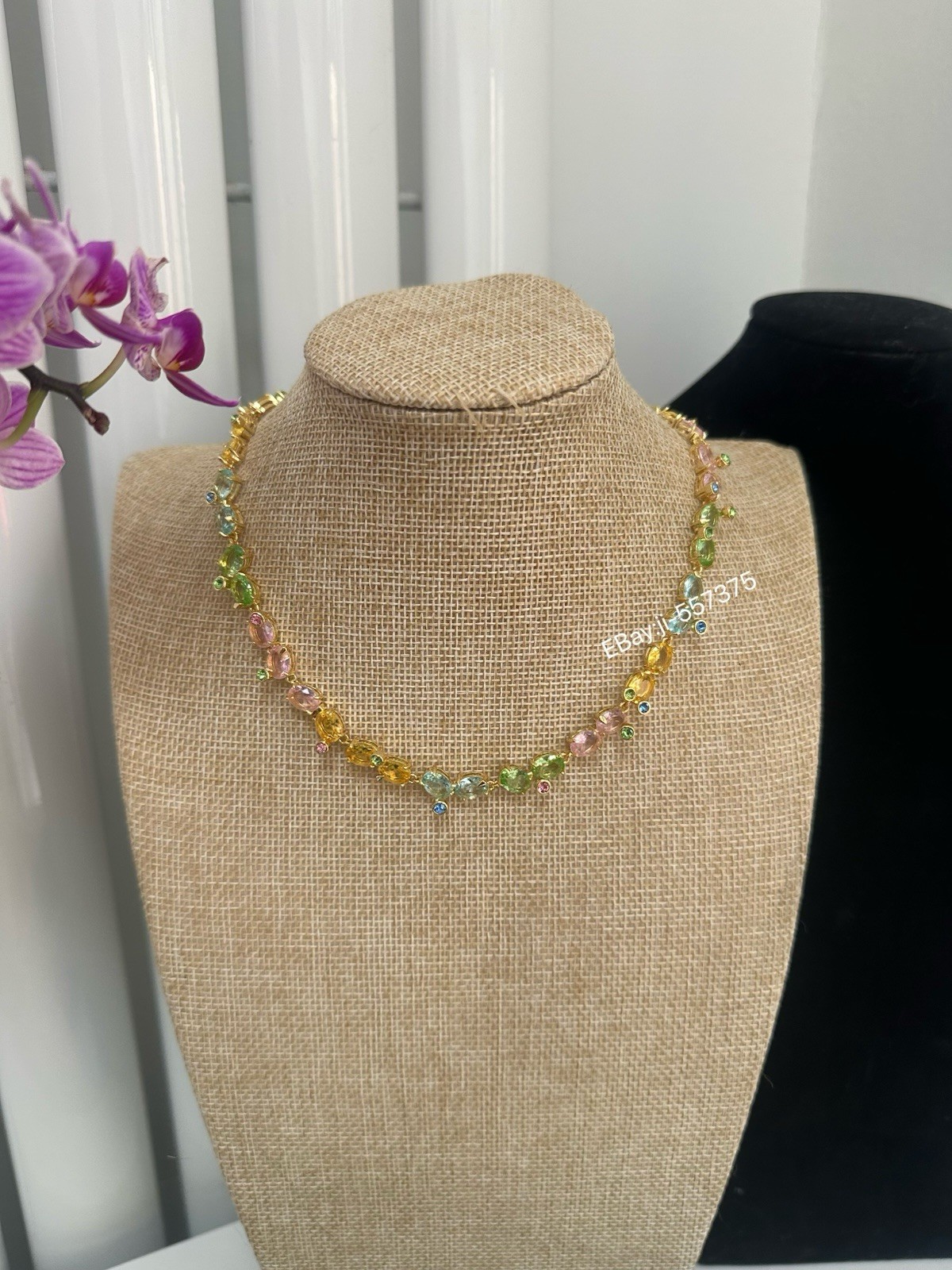 Swarovski Gema Necklace Mixed cuts Multicoloured Tennis