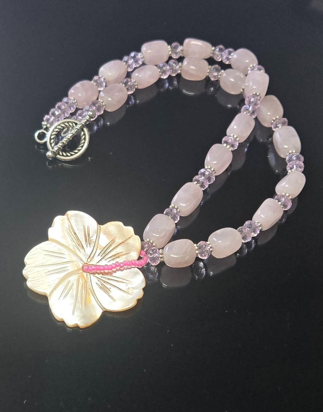 Handmade Beaded Shell Pendant Necklace Set Beach Boho Coastal Jewelry Lot 6 pc