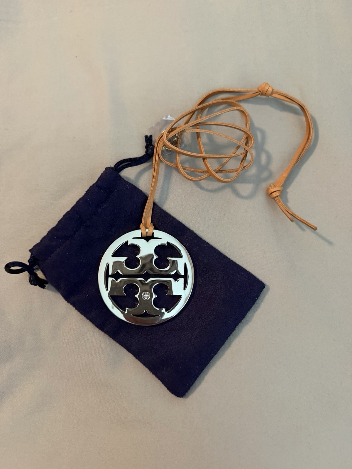 Tory Burch Miller Medallion Pendant Leather