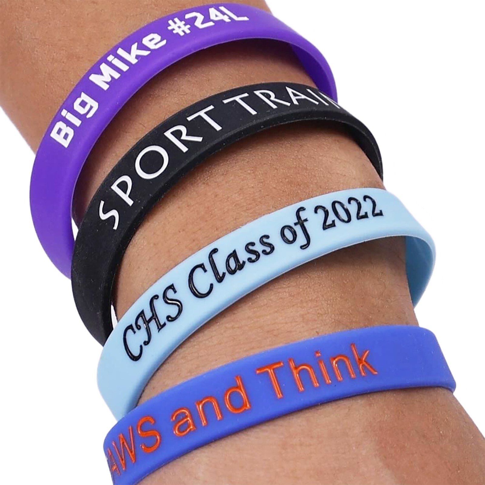 Custom Rubber Bracelet Personalize Silicone Wristbands Events Gifts Engraved