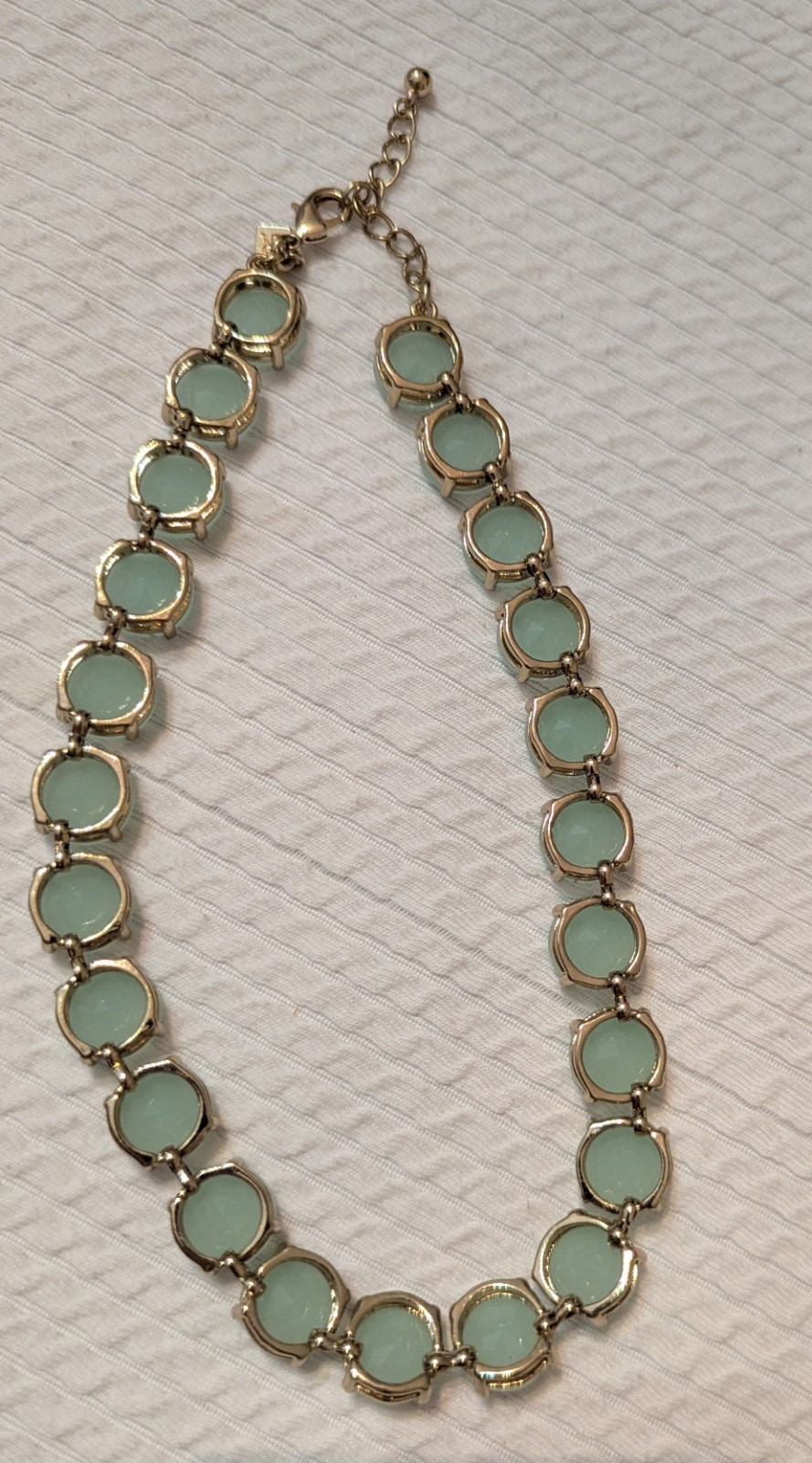 Banana Republic Seafoam Green Faceted Statement Necklace 15-17 Inches