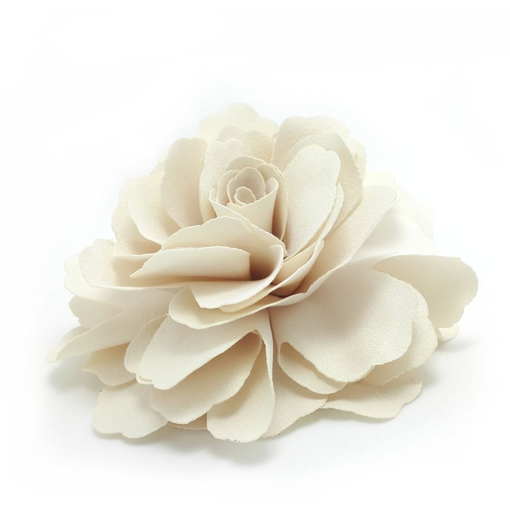 1 PCS Cream Camellias Flower Hair Clip, Brooch Pin Combo, Women Accessory, A74