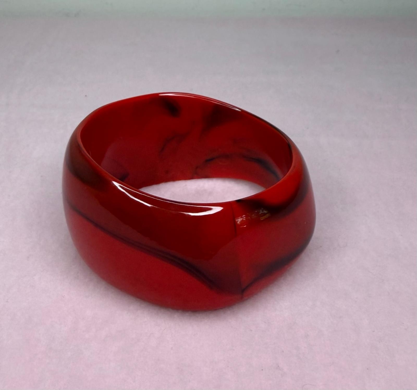 Red Bangle Bracelet Set – Chunky Stack, Bold Statement Bracelet Set, Y2K Fashion