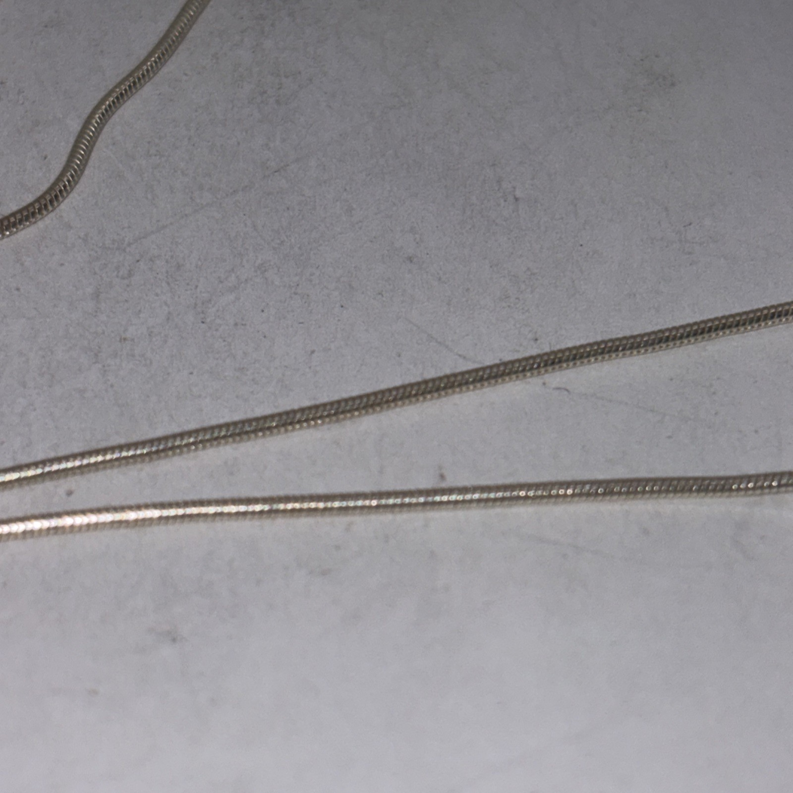 925 Sterling Silver Diamond Cut Snake Chain Necklace .925 Italy 24″
