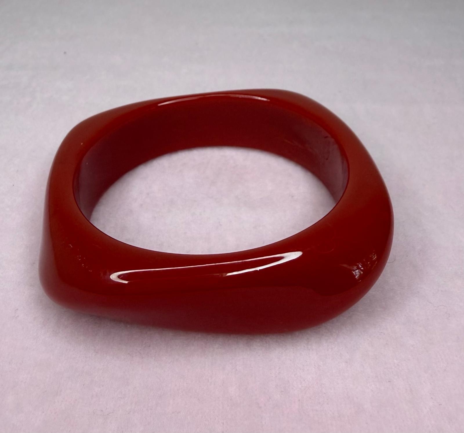 Red Bangle Bracelet Set – Chunky Stack, Bold Statement Bracelet Set, Y2K Fashion