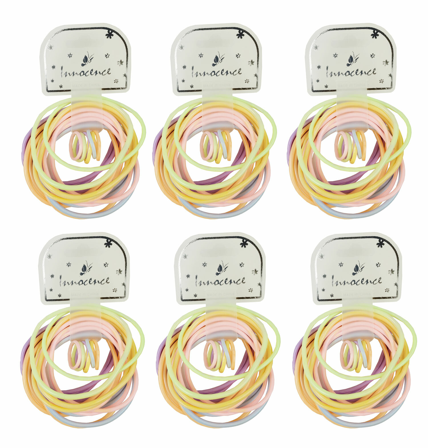 96 Jelly Rubber Bangle Bracelet Assorted Color with 36 Jelly Rings