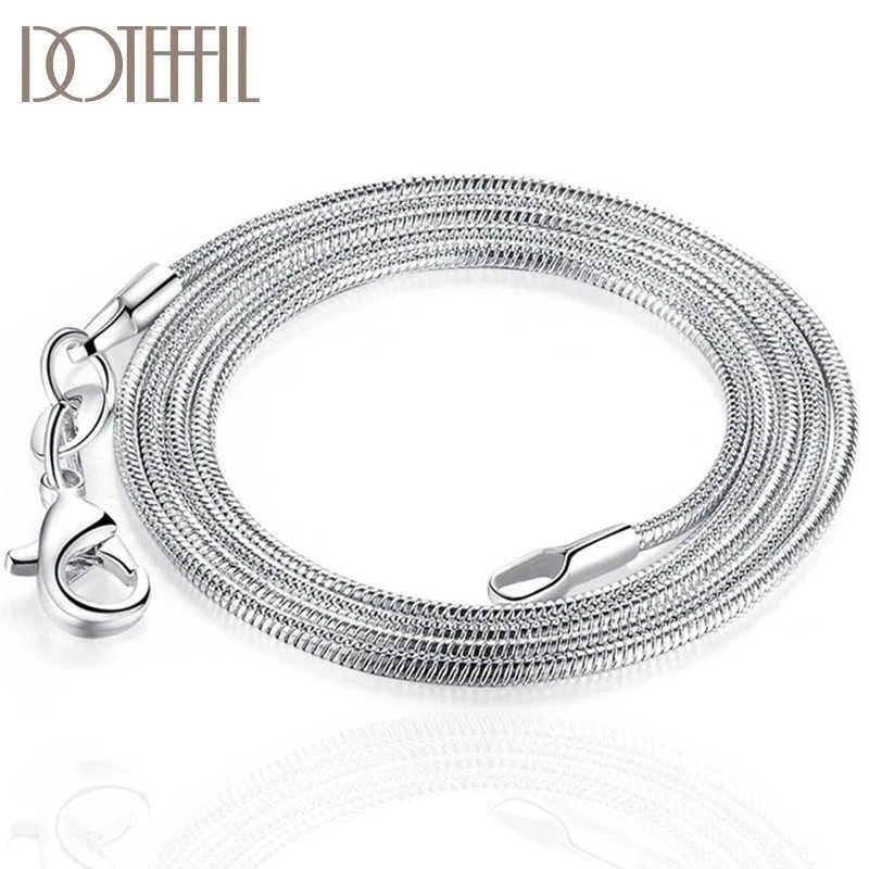10pc Wholesale 925 Sterling Silver Necklace 1.2 mm Snake Chain Link Bulk Lot
